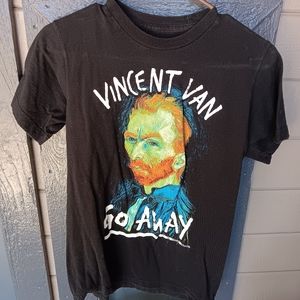 Hot Topic Black Matter Vincent Van Go Away T-Shirt Size S